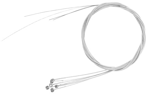 6 Stück Silberner Gitarrensaiten für Akustikgitarre aus Metall | Anfänger und Profis, Exakte Intonation und Klarer Klang, Leicht zu Ersetzen