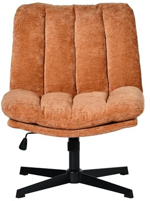 MEUBLE Cosy Sessel 360° Drehbar Loungestuhl mit höhenverstellbar Wippfunktion Lehnstühle Relaxsessel Polsterstuhl für Schlafzimmer Wohnzimmer, Stoff, Rot