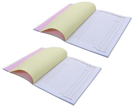 ROMISBABA 2 Pezzi Libretti Fatture e Ricevute X con Moduli Ordine e Ricevuta per Piccole Imprese Blocco Note Autocopianti per Contratti e Servizi Professionali