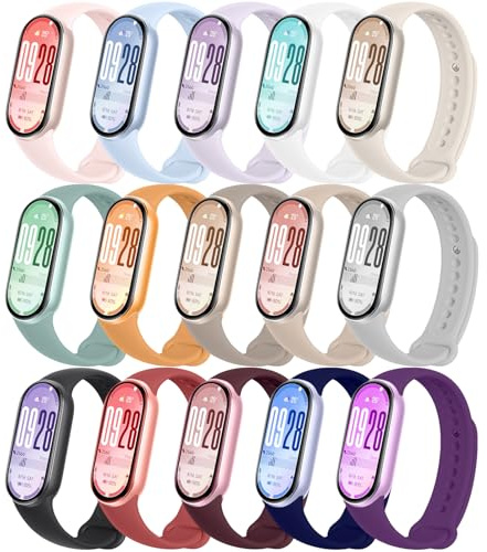 Msksjer Armband kompatibelt med Xiaomi Smart Band 10/Xiaomi Smart Band 9/8 dam herr, ersättning för Xiaomi Mi Band 10/9/8