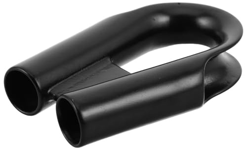Anneome Guardacabos de Acero Inoxidable Negro Tamaño 12 Protector Tubular para Cables de Alta Resistencia, Dedal para Cable de Acero de 10 Mm, Accesorio Industrial para Aparejos