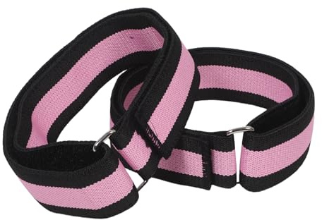 TOYANDONA Lot de 2 Bandes de Résistance pour Cuisses Bandes Élastiques Antidérapantes en Tissu pour Exercices de Fitness, Yoga et Pilates à Domicile, Intensité Réglable,
