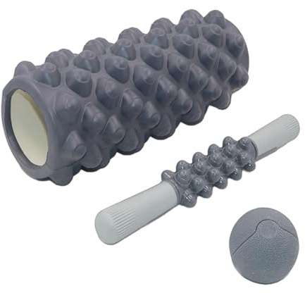 Rodillo de Espuma Recuperación Mejorada Antideslizante con Pelota de Masaje | Rodillo de Liberación Muscular Para entrenamiento de fuerza, yoga, Pilates, gimnasio en casa, viajes, residencia de es