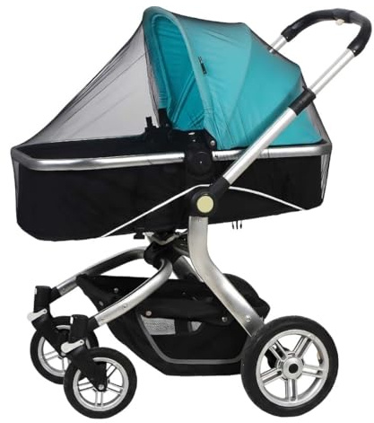 ZENQARI 1 Stück Moskitonetz Kinderwagen, Schwarzer Insektenschutz Für Buggy Und Kinderwagen, Universelles Atmungsaktives Netz, Ideal Für Spaziergänge, Park Und Reisen