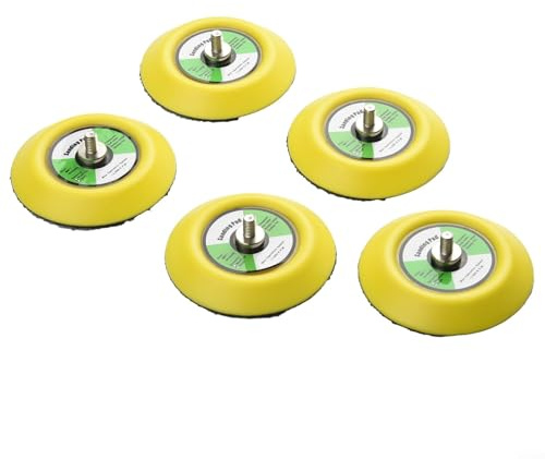 Platorello abrasivo per lucidatura, 5 pezzi, 75 mm, filettatura M6 per levigatrice pneumatica, disco per lucidatura pneumatica