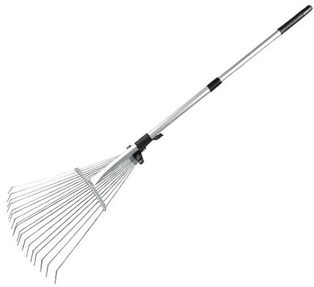 Greenmill Verstellfächerrechen aus Metall Fächerbesen, Laubbesen, Laubrechen GR6515
