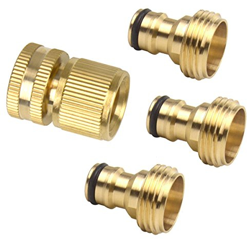 Set von 4 männlich und weiblich 3/10,2 cm Garten Schlauch Ende und Wasserhahn Quick Connector Set