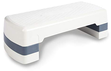 Ultrasport Aerobic Stepper, Tabla de Ejercicios, Dispositivo de Fitness Multifuncional, Fitness Board, Altura Ajustable en Tres Niveles Diferentes, Home Stepper, Step Bench, Blanco/Gris