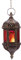 Nuptio Lanterne À Bougie Marocaine Suspendue Bougeoirs Métal et Verre Lampe Ramadan Marron Lanternes Décoratives pour Bougies pour Salon Balcon Terrasse Halloween Décorations de Noël, 1 Pièce