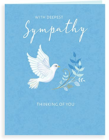 Piccadilly Greetings Group Ltd Koko Designs K70073 - Biglietto di condoglianze di lusso, 20,3 x 15,2 cm, colore: Bianco