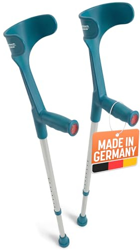 Dr. Paul Koch Krücken Paar Türkis | Gehhilfe Aus Aluminium Mit Kunststoffgriffen - Belastung Bis zu 120kg