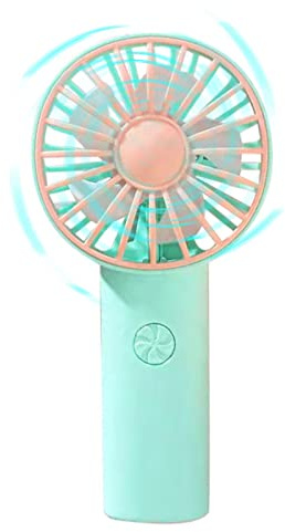 QARIDO Mini ventilador de mano, ventilador recargable portátil de mano, ventilador de carga USB con cable de carga, potente ventilador para el hogar