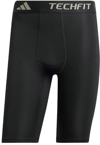 adidas Men's TECHFIT COMPRESSION TRAINING SHORT TIGHT, Black, M