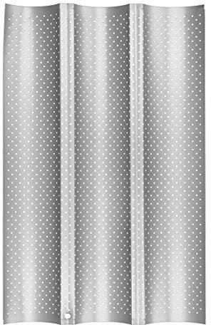 Nonstick Baguette Pans Perforated Baguette Pan French Bread Baking Pan Baguette Pan for French Bread Baking 3 Loaves Loaf Bake French Bread Baking Tray(# 03)
