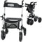 MobiWalk® Outdoor Rollator with Pneumatic Wheels, Dual Brakes & Suspension | Very Sturdy Frame for Larger Users | Not Suitable for Petite Seniors