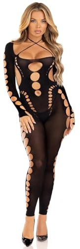 Leg Avenue för damer Seamless footless bodystocking, O/S (Svart)
