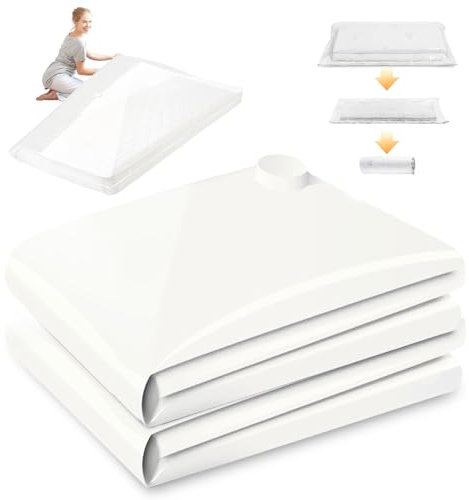 HIMOMO 2 pcs Sacco Sottovuoto Materasso, Sacco Sottovuoto Materasso Singolo, Sigillabil Impermeabili, Trasparente Sacchi Sottovuoto per Materasso sottili, Piumoni, Cuscini (220x100cm)