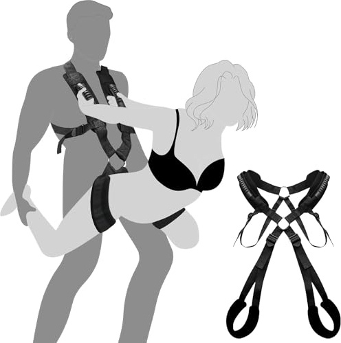 Xtoyz4U Couples Sex Toys - BDSM Bondage Restraints Love Sling Set with Adjustable Straps and Soft Plush Padding - Sex Swing for Adults, Supports Up to 300lbs