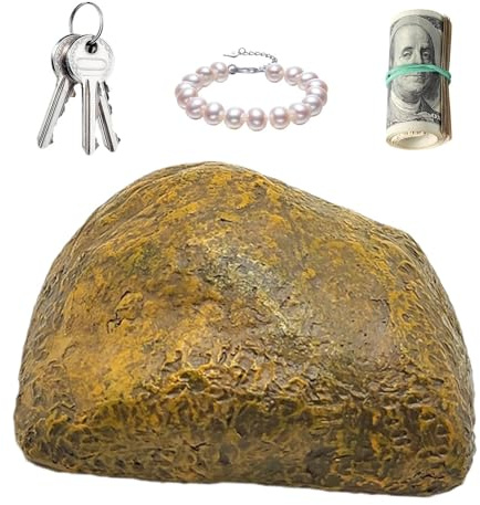 Fake Rock Key Box Stone Key Key Box | Kreativ simulerad nyckelsten förvaringslåda - ser ut riktig sten -A-Spare-Key - för att dölja nycklar till ai