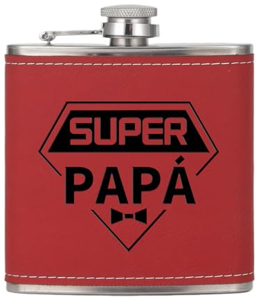 Regalo Papa-Petaca Personalizada,Rainsar Petacas de Alcohol de Acero Inoxidable,Portátil petaca whisky para Escalada,Camping,Senderismo,Viajes,Regalo Padre Cumpleaños,Regalos Originales para Papa