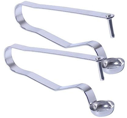 CIYODO Extracteurs Manuels De Noyaux De Dattes Rouges 2 Pièces en Acier Inoxydable Outils Cuisine Portables Légers pour Retirer Les Fruits Facilement