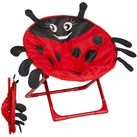Amesor Sillas de Infantiles - Sillas Plegables Jardín Mariquita Infantiles | Asiento Playa Camping Niños