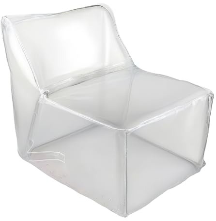 Funda para puf – Puf de PVC, juguetes de felpa suave | Funda de asiento transparente de animales de peluche | Organizador de juguetes de peluche reutilizable para adultos y niños pequeños, decoración