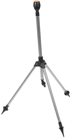 DECOMELODY Aspersor Jardín Giratorio Automático con Trípode Telescópico Resistente para Riego Uniforme Césped y Plantas