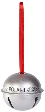 eBoutik - Primer regalo de Navidad de plata Believe Bell – Colgante de cascabel expreso de tren polar para caja de víspera de Navidad, relleno de calcetín de Papá Noel o decoración de árbol