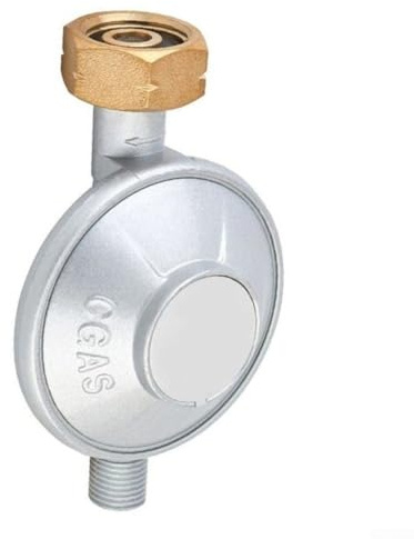 Regulador de presión de 30 mbar para botellas de gas propano, salida de 50 mbar con conexión G1/4 LH, válvula reductora de baja presión para piezas de repuesto para barbacoa y parrilla, compatible con