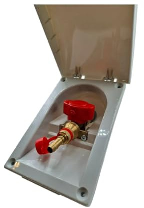 DN Autogas Parts Prise de gaz extérieure LPG blanc RAL 9010 - Raccord rapide pour caravane, camping-car, barbecue
