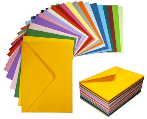 Farbige Briefumschläge 21 Farben, 84 Stück Farbige Umschläge für Geschenke 17.5 * 12.5cm, Bunte Umschläge für Geburtstage, Hochzeiten, Partys