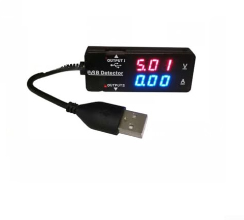 Voltmetro amperometro digitale con display LCD, tester di corrente di carica per monitor della capacità di tensione, rilevatore di carica della batteria e telefono cellulare (USB)