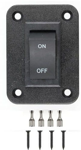 Bohaner Interrupteur à bascule DPST 12 V 20 A 4 broches DPST pour montage dans les panneaux d'interrupteurs On/Off Interrupteur à bascule KCD2-7-201-B1-DZ pour camping-car, remorque, bateau
