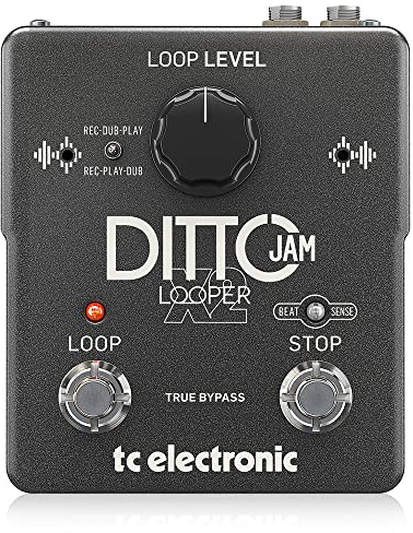 TC Electronic Guitar Looper Effects Pedal, Black, (DITTO JAM X2 LOOPER)