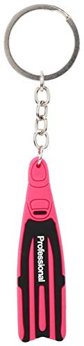 PVC Diving Theme Schlüsselring mit Schlüsselkette Mini Einzigartige Flipper Form Schlüsselbund Fin Schlüsselring (Rosa)