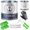 Fliesenlack MATT Smaragdgrün RAL 6001 Grün Fliesenfarbe für Bodenfliesen & Wandfliesen mit Lackier-SET (X300) und Verdünnung // Hamburger Lack-Profi (1 L)