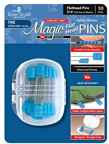 Taylor Seville Originals - Taylor Seville Originals Komfort Griff Hitze Beständig Bußgeld (0.6 x 50mm) Wohnung Kopf Magic Pins - 50 Stücke