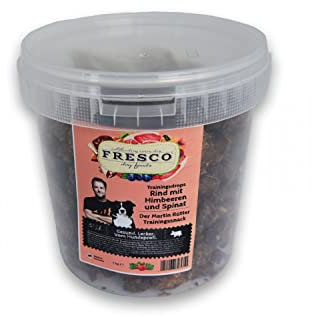 Martin Rütter Trainingsdrops Rind mit Himbeeren und Spinat (1kg-Eimer) | getreidefrei | gesund und natürlich | ohne künstliche Zusätze | Monoprotein | Made in Germany