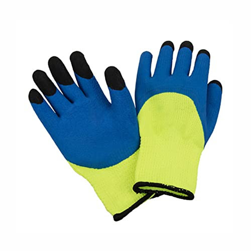 SagaSave Arbeitshandschuhe Handschuhe, Polyester-Baumwolle Latex Gartenhandschuh Arbeitsschutzhandschuh für Bauwesen, Fertigung