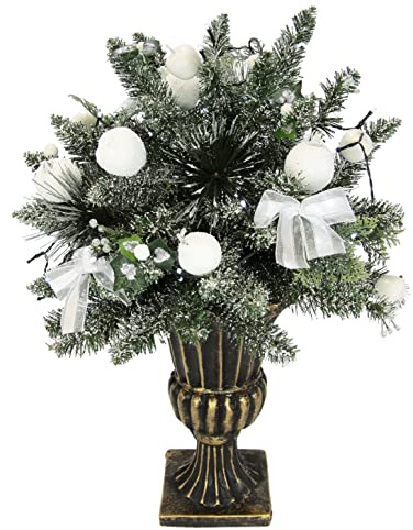 Geschmückter Weihnachtsbaum mit LED Licht Dekorierter Baum Tannenbaum Christbaum X'Mas Weihnachtsdeko Kunstbaum Christbäumchen Lichterkette Girlande Kunsttanne Weihnachtsschmuck, 74cm