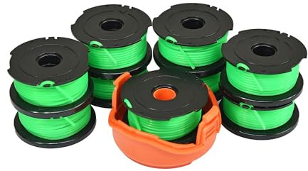 WETOOLPLUS XP21 0.080 in. x 20 ft. Replacement Single Line Automatic Feed Spool AFS for Black Decker GH3000 Electric String Grass Trimmer/Lawn Edger,Compatible with SF-080,9 Spool & 1 Cap