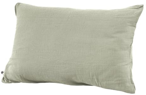 AltoBuy OUREA - Taie d'oreiller 50x70cm Gaze de Coton Vert d'eau
