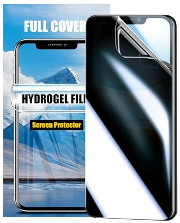LOOKSEVEN 2 Pack Privacy Hydrogel Film For iPhone 13 Mini Soft TPU Screen Protector, High Sensitivity Protective Film (Not Tempered Film) | Soft TPU Screen Protector, High Sensitivity Protective Film, Not Tempered Film