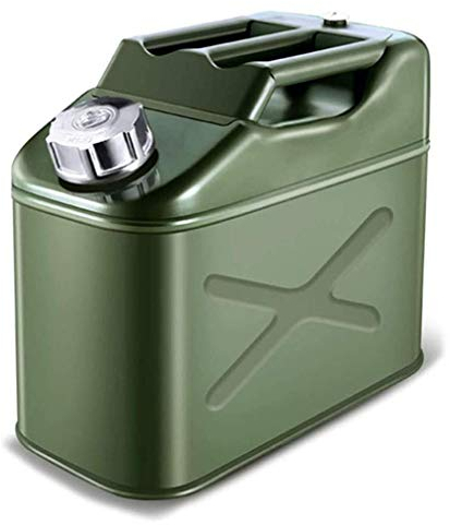 DLAZUM Metall-Gastankkanister, Benzinkanister, Dieselkraftstoffkanister, Stromversorgung für Notfalltank, Benzineimer, Kraftstoffe für Benzinautos, LKWs, Ausrüstung (10 l)