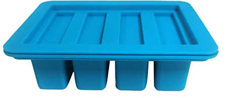 Flaneras Microondas Moldes de silicona para mantequilla, modelo de caja de silicona de alimenticio, moldes para mantequilla, moldes para pegar, entramado de hielo de silicona (Blue, One Size)