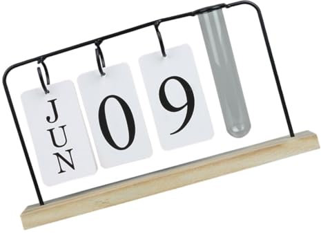 Operitacx Schlummeralarm-schreibtischkalender Wiederverwendbarer Kalender Bürotisch-ornament Kalenderdekoration Pflanzenhalter für Das Home Office