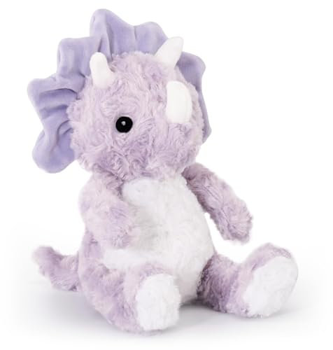 Dino Kuscheltier Triceratops, 24 cm lila Dinosaurier Plüschtier, Süßes Kuscheltier für Kinder, Soft Cuddly Friends, Kuschelfreunde zum Kuscheln und Spielen für Mädchen und Jungen, Waschmaschinenfest