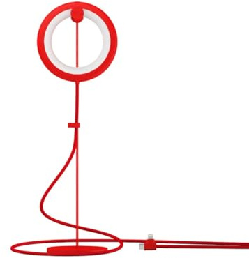 BILY Lampe de Lecture Portable LED avec perchoir, Prise USB, avec 3 Modes d'éclairage, pour PC Portable et Smartphone - Rouge | Lampe LED à perchoir avec 3 modes d'éclairage, alimentée par USB - idéale pour PC portable et smartphone