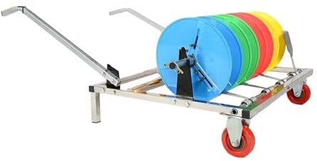 Wire Reel Rack 4 Coil, Wire Combination with Wheels Automotive Wire Display and Storage for Electrical Industrial Use Wall Mounted Reel Cable Dispenser Reel Rack